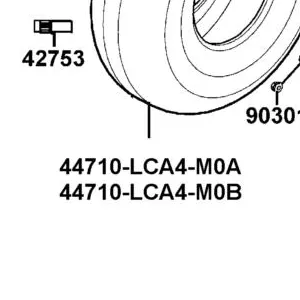 44710-LCA4-M0A TIRE ASSY FR AT21*7-10 4P TL PATHFINDER/KENDA — diagram cutout