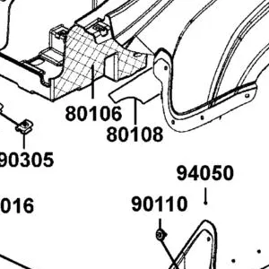 80108-LCA4-E00 HEAT GUARD B RR FENDER — diagram cutout