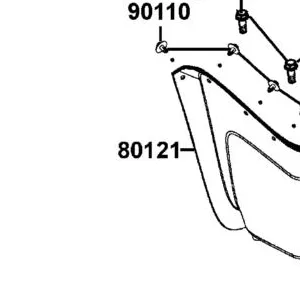 80121-LCA4-E00-N1R MUDGUARD.R FLOOR (Black) — diagram cutout