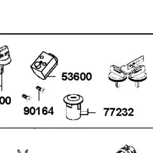 53600-AGA7-305 LOCK STEERING HANDLE — diagram cutout