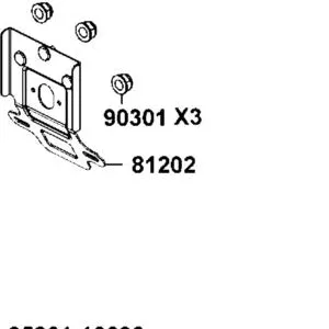 81202-LDB5-E00 STAY NUMBER PLATE — diagram cutout