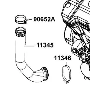 11345-AGA7-E00 DUCT A L CASE — diagram cutout