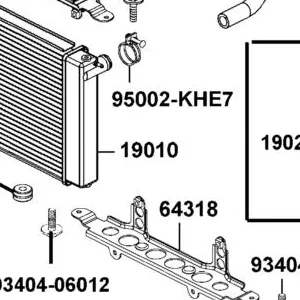 19010-PRB2-900 RADIATOR COMP. — diagram cutout
