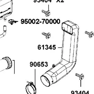 61345-AGA8-E00-N1R CHAMBER L COVER DUCT B (Black) — diagram cutout