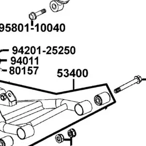 53400-LCA4-E00 ARM ASSY R SWING — diagram cutout