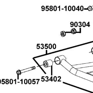 53500-LCA4-E00 ARM ASSY L SWING — diagram cutout