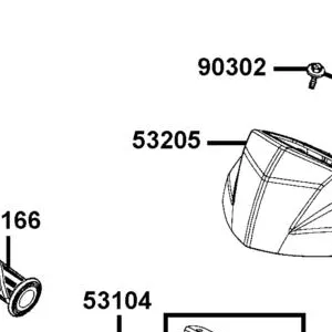 53205-LCA5-EV0-GWR COVER HANDLE — diagram cutout