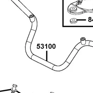 53100-LCA4-600 HANDLE PIPE STEERING — diagram cutout