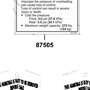 87505-PWA8-M35-T01 WARNING LABEL TIRE — diagram cutout