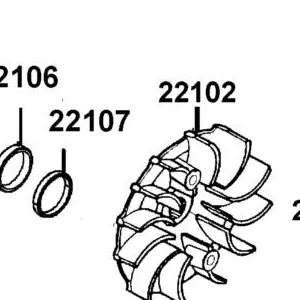 22105-LLB1-910 BOSS DRIVE FACE — diagram cutout