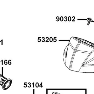 53205-LCA5-M00-KDR COVER HANDLE — diagram cutout