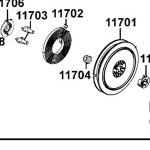 11704-LCA5-E00 SPRING RACHET GUIDE — diagram cutout