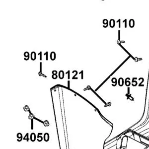 80121-LCA5-E01-N1R MUDGUARD R FLOOR (Black) — diagram cutout