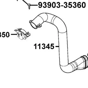 11345-LCA5-E00 DUCT A L COVER — diagram cutout