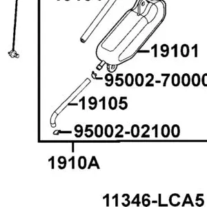 19105-LCA5-E00 HOSE ASSY RESERVE TANK-PRESSURE VALVE — diagram cutout