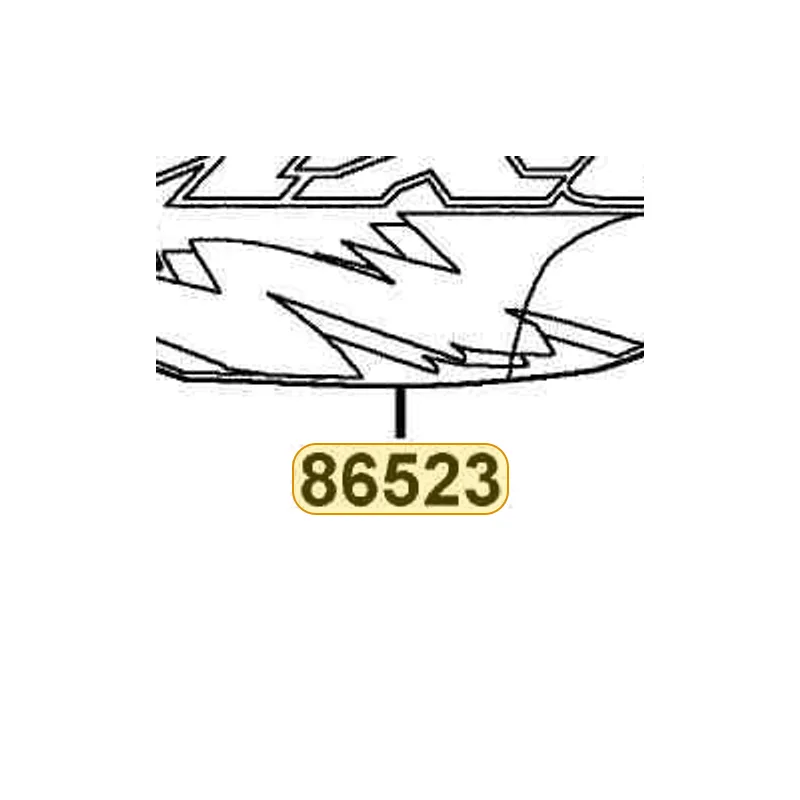 86523-LCA5-E61-T06 STRIPE R FR FENDER — diagram cutout