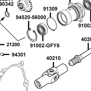91002-GFY6-90A BRG BALL RADIAL 63/22 (22*56*15) — diagram cutout