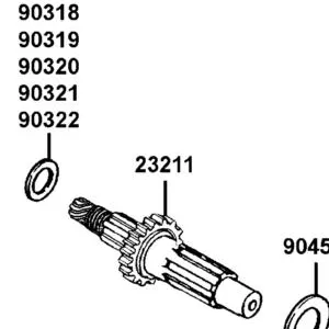 23211-LCD9-E00 SHAFT MAIN (21T) — diagram cutout