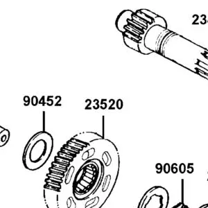 23520-LCD9-E00 GEAR ASSY LOWER DRIVEN (41T) — diagram cutout