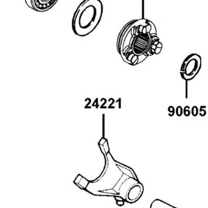 24221-LCD9-E00 FORK LEFT GEAR SHIFT — diagram cutout