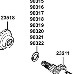 90321-LCD9-E00 SHIM FINAL BEVEL GEAR K (1.075~1.125) — diagram cutout