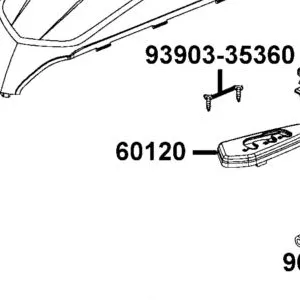 60120-LCD9-E00-N1R GUIDE COVER CHANGE HANDLE (Black) — diagram cutout