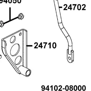 24710-PWA1-900 STAY CHANGE HNDL ASSY — diagram cutout