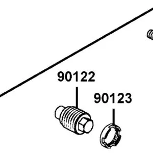 90122-LCD9-E00 FORK PIVOT BOLT LH — diagram cutout