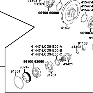 41447-LCD9-E00-A SHIM PINION GEAR A (2.015~2.045) — diagram cutout