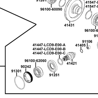 41447-LCD9-E00-B SHIM PINION GEAR B (1.985~2.015) — diagram cutout