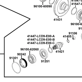 41447-LCD9-E00-C SHIM PINION GEAR C (1.955~1.985) — diagram cutout