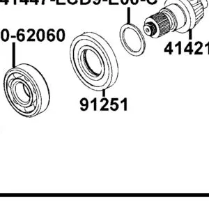 91251-LCD9-E00 OIL SEAL 35*70*10 — diagram cutout
