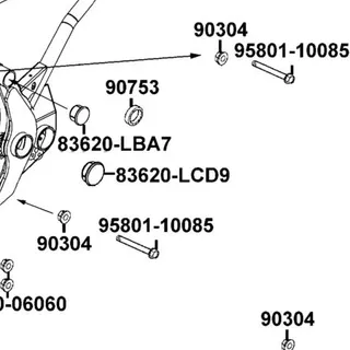 83620-LCD9-E00 CAP PIPE — diagram cutout