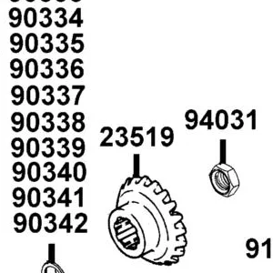 23519-PRB3-920 GEAR BEVEL DRIVEN — diagram cutout