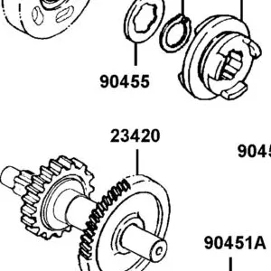 23420-PRB3-900 SHAFT COMP COUNTER (31T/50T) — diagram cutout
