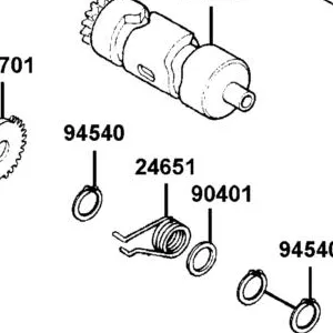 24651-PRB3-900 SPRING GEAR SHIFT RETURN — diagram cutout