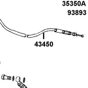 43450-PRB3-900 CABLE PARKING BRAKE — diagram cutout