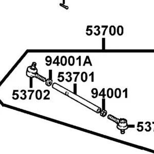 53701-PRB3-900 ROD COMP STEERING — diagram cutout
