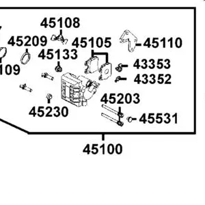 45100-LBA7-600 CALIPER ASSY FR R — diagram cutout