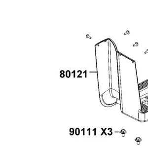 80121-AGA1-M00-N1R FOOTWELL RH (Black) — diagram cutout
