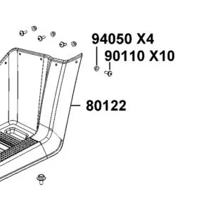 80122-AGA1-M00-N1R FOOTWELL LH (Black) — diagram cutout