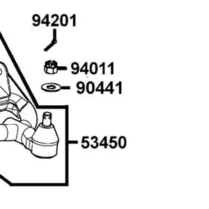53450-PRB3-900-MAS A-ARM ASSY FR LOWER RH — diagram cutout