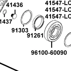 91261-PRB3-900 OIL SEAL 44*60*7 — diagram cutout