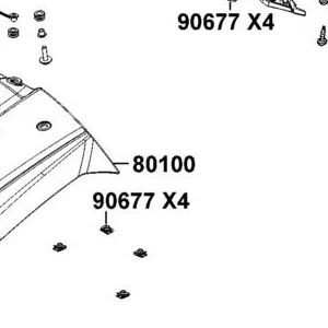 80100-AGA1-M00-U3R FENDER REAR — diagram cutout