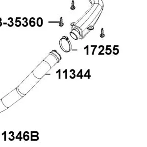 11344-AGA1-M00 DUCT B L COVER — diagram cutout