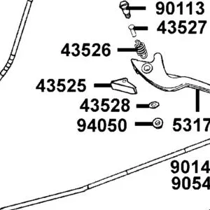43528-PWA1-900 CLIP — diagram cutout