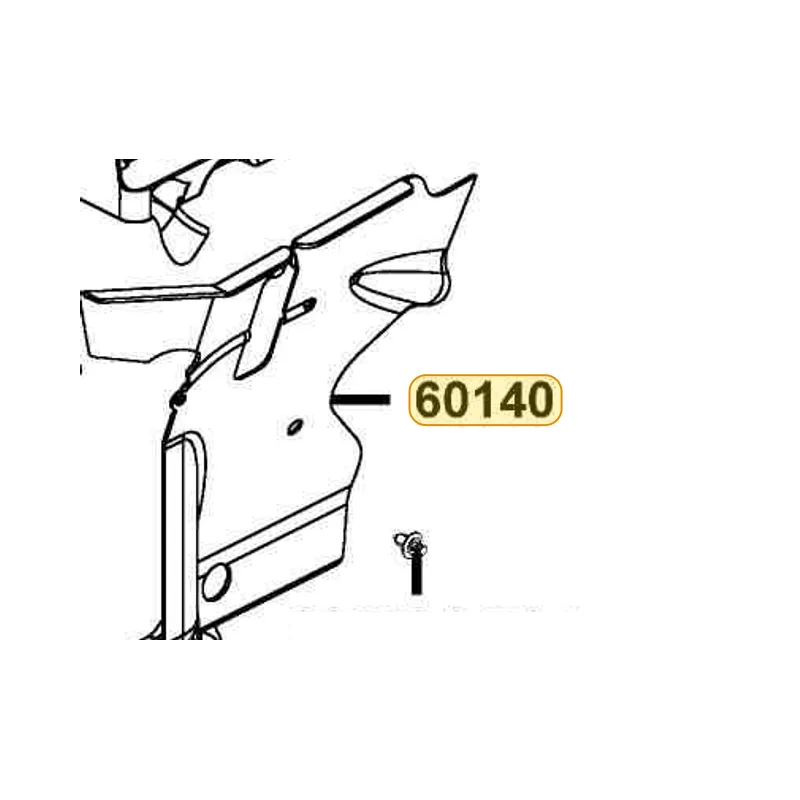 60140-PWB1-910-N1R PANEL SPLASH-LEFT (Black) — diagram cutout