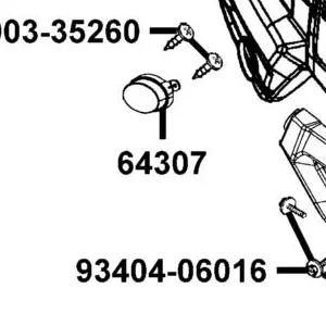 64307-LFA5-900-N1R CAP R FR MUDGUARD (Black) — diagram cutout