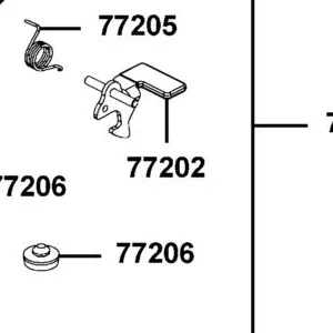 77202-PWB1-900 CATCH SEAT WELDMENT — diagram cutout