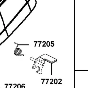 77205-PWB1-900 SPRING LATCH — diagram cutout
